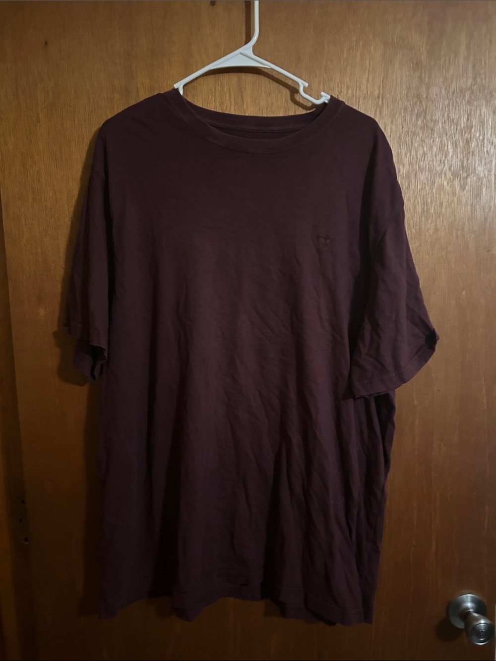 American Eagle Outfitters Men's Short Sleeve Crew Tee — Burgundy